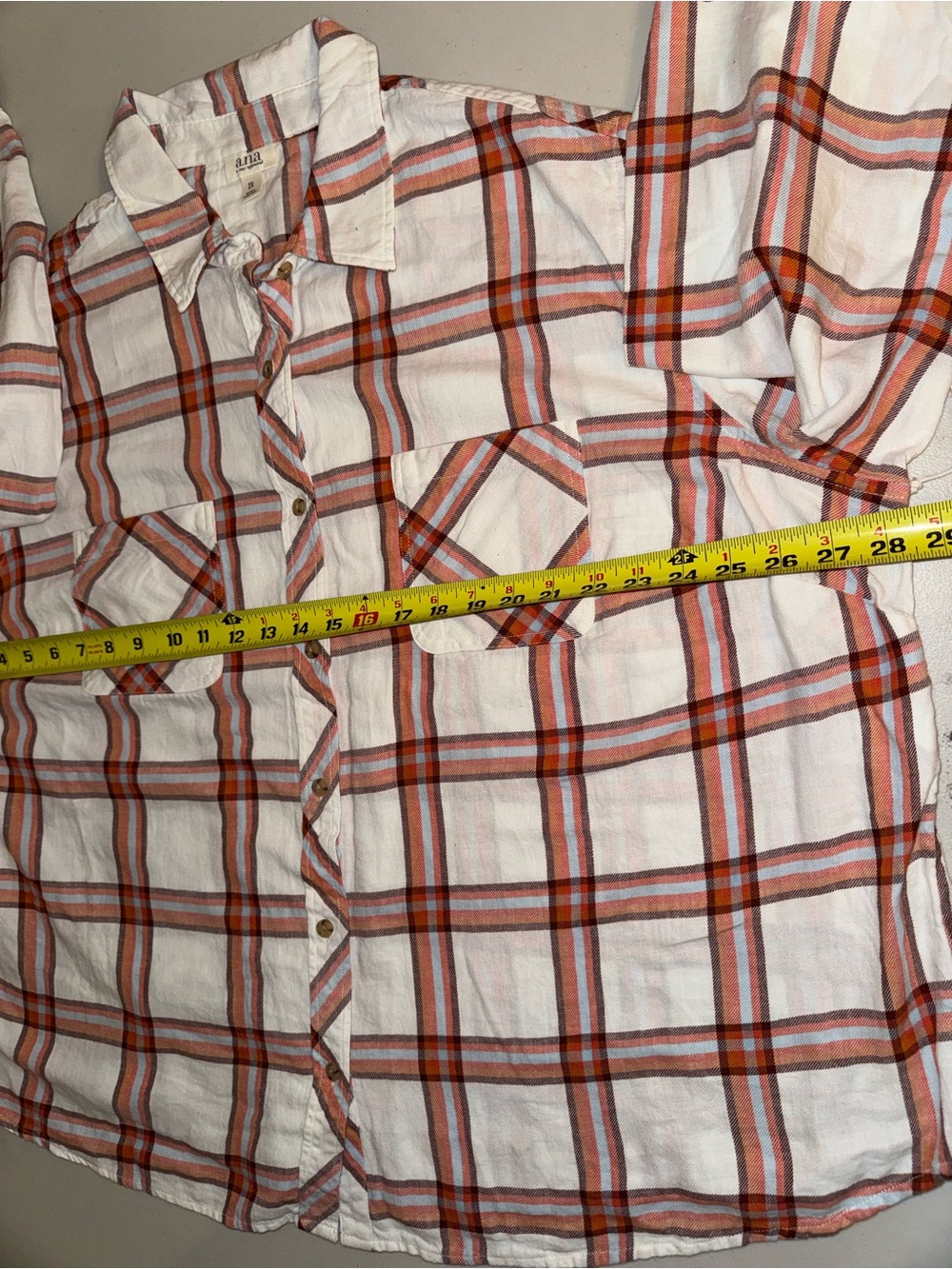 a.n.a White Plaid Button-Down - Picture 4 of 5
